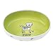 Pet Rageous 2-Cup Silly Kitty Oval Bowl, White/Lime Green