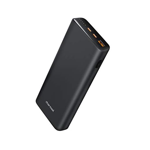 Charmast Powerbank 23800mAh QC 3,0 & PD 65W, USB C Externt Batteri Quick Charge, Strömbanker Kompatibel med Smartphone och mer