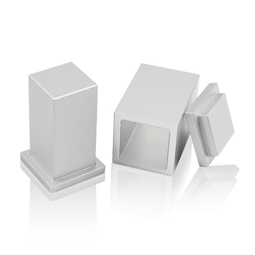 1 x 1 Square Pre-Press Mold - CNC Machined 6061 Aluminum with Hard Anodized Finish-Sliver