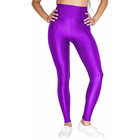 BSBAAA FASHIONS Women's Shiny Disco Leggings Cover