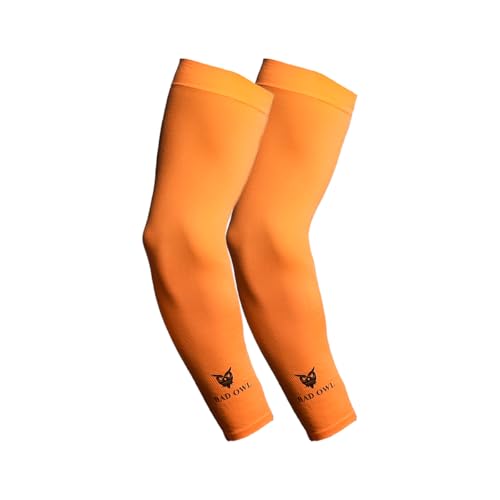 Image of BADOWL Powerflex Gym Sleeves - Unisex Compression Workout Arm Sleeves for Running, Cycling, Gym & Outdoor Sports - UV Protection, Breathable, Stretchable