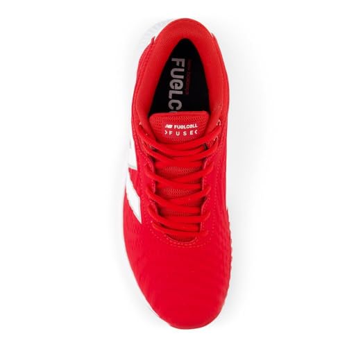New Balance New Balance Women's FuelCell Fuse V4 Turf Trainer Softball Shoe, Team Red/Optic White, 7.5 M