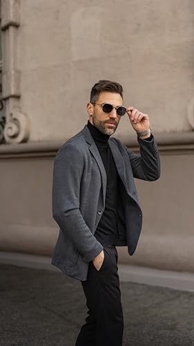 PJ PAUL JONES Men's Casual Knit Blazer Suit Jackets Two Button Lightweight Unlined Sport Coat