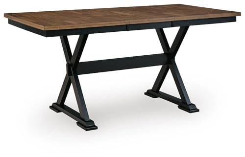 Image of Signature Design by Ashley Farmhouse Counter Height Dining Table, Brown