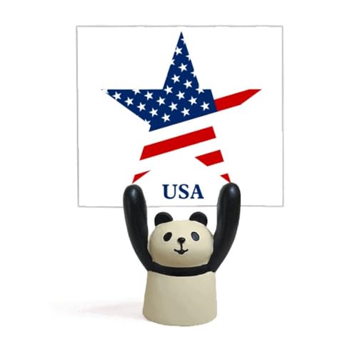 Porte-mémo Amestar stand panda mignon et drapeau USA