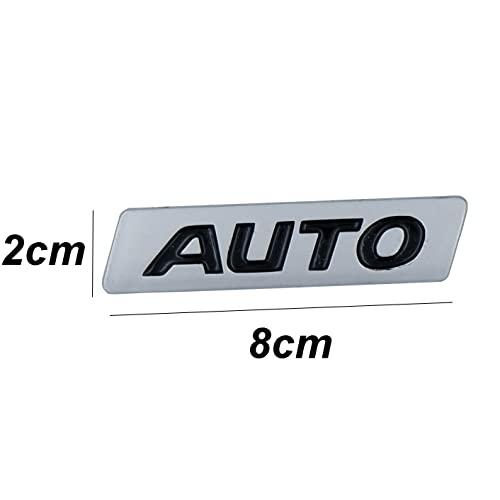 Asraw Chrome Finish Auto Car Badge 3D Sticker Emblem Monogram - Automatic Smart Auto Emblem for Car (Auto)