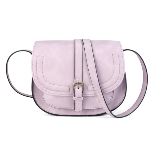 Image of AFKOMST Crossbody Bags for Women,Small Saddle Purse and Boho Cross Body Handbags,Vegan Leather