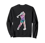 Golfspielerin Grafik Golfunterricht Sweatshirt