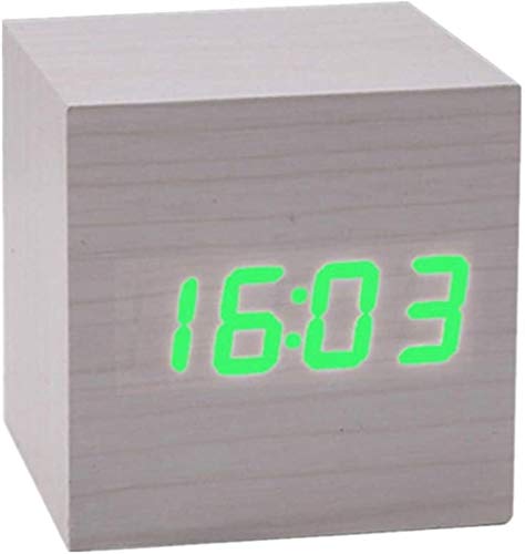 Wanduhr Wecker Digitale Uhren Bettwäsche Takt Digital Radio Wecker Licht Wecker Waker (Color : White 2)