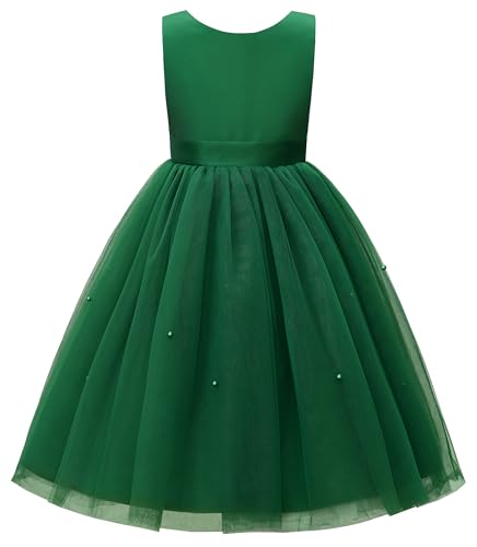 Image of JerrisApparel Flower Girls Dress Wedding Satin Dresses Princess Birthday Party Prom Ball Gown