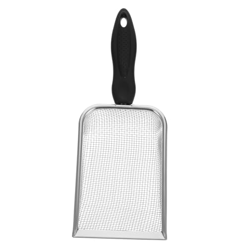 Happyyami Stainless Steel Cat Litter Scoop with Ergonomic Handle Sifting Shovel for Efficient Cleaning Reliable Waste Cleaner for Cats and Reptiles Easy to Use and Maintain