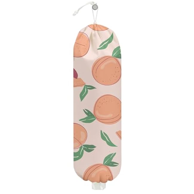 Wildflowers Butterfly Plastic Bag Holder, Wall Mount Grocery Bag Holder, Plastic Storage bag, Pull Rope Free Adjustment, Plastic Bag Holders for Grocery Bags, Plastic Bag Dispenser for Kitchen