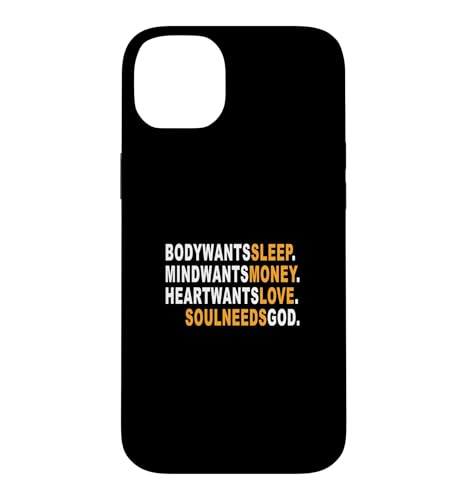 �I�����W�F Soul Needs God �I�����W�O���t�B�b�N �X�}�z�P�[�X iPhone 14 Plus �p
