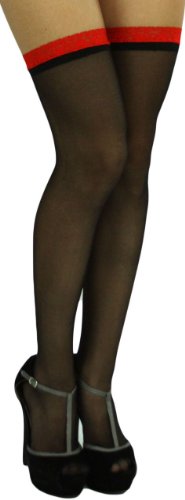 Image of ToBeInStyle Women's Nylon Thigh High Schoolgirl Opaque Stockings