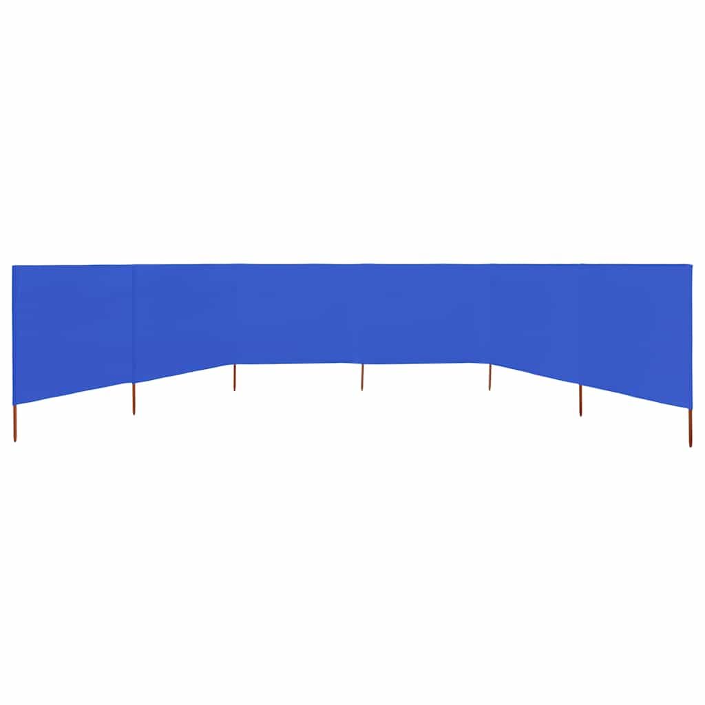 Paravento da spiaggia a 6 pannelli, tessuto blu celeste, 800 x 160 cm, antivento per campeggio, paravento per spiaggia e giardino