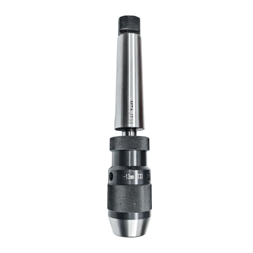 Keyless Drill Chuck MT4 Morse Taper Mount,Lathe Milling and Drilling Machine 3-Jaw for Portable Drills,Bench Drills,Milling Machines,Lathes,Etc.Adjustable 1/32"-1/2" (1mm-13mm)