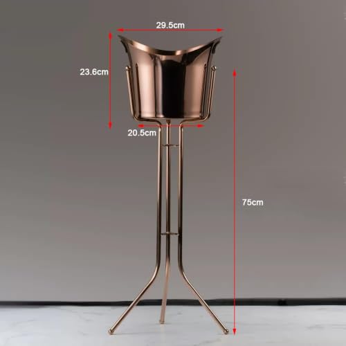 Cubo de champán de acero inoxidable con soporte para mantener tus botellas frías de pie 3