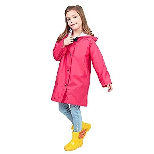 Image of Fashionio? Kids Children Rain Coat - Portable PVC Lightweight Waterproof Raincoat for Girls Boys with Hoods and Full Seleve Outdoor Activities