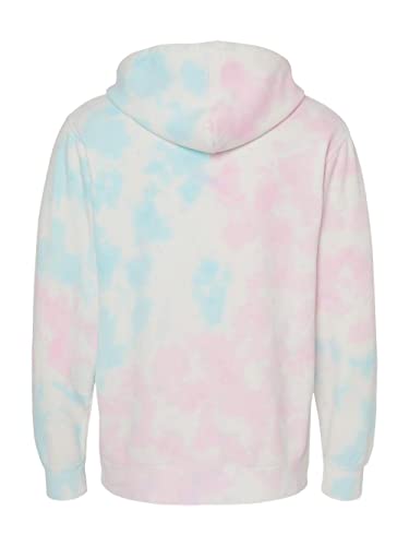 Independent Trading Co. - Midweight Tie-Dyed Hooded Sweatshirt - PRM4500TD - XS - Tie Dye Cotton Candy2