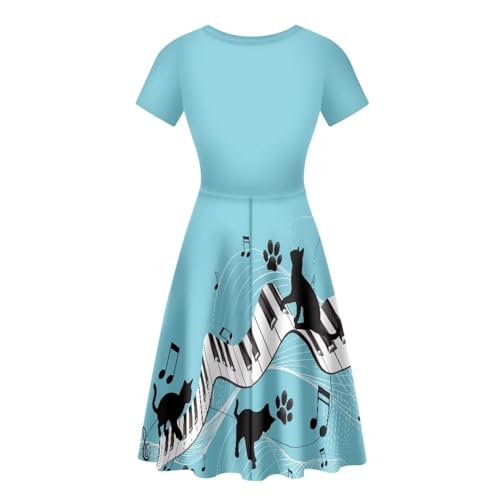 Image of Biyejit Women's Summer Casual Short Sleeve T-Shirt Swing Dress Crew Neck Plus Size S-4XL