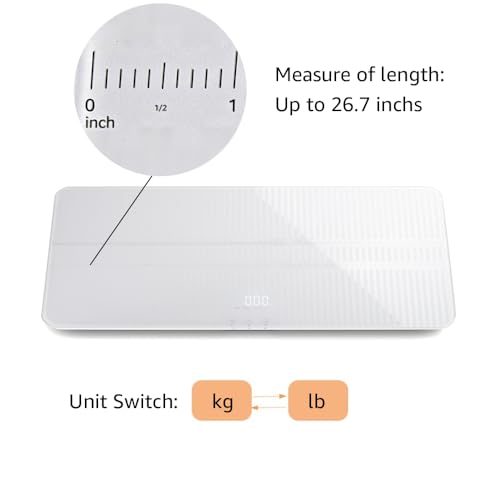 Image of unipaws Digital Dog Scale MAX 220lbs with Bluetooth App and Anti-Slip Strip | Medium-Small Veterinary Scale for Cats, 27 x 13 Inches LCD Platform Pet Scale