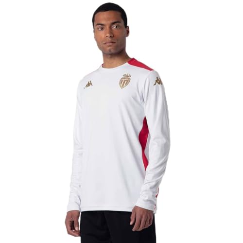 Sweatshirt AS Monaco 24/25 Kappa Blanc S : le style monégasque au quotidien