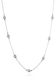 Elegant 925 Sterling Silver Necklace with Wire Mesh Net Bead Stations, 18" + 4" Extender