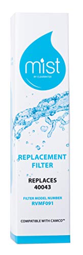 Mist 40043 Replacement For Camco Rv Inline Water Filter 40043, 40013, 40041, With Flexible Hose Protector. Reduces Bad Taste, Odors, Chlorine, Lead And Sediment, 1 Pack #TOP2