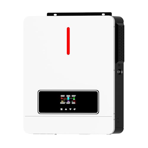 SWIPOWER 3600W Hybrid Solar Inverter - 24V DC to 110V AC Pure Sine Wave, Built-in 120A MPPT...