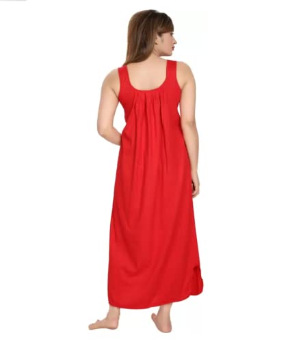 Image of H & C Full Length Women's Hosiery Cotton Fabric Long Nighty Slip /Camisole Slip /Night Wear Maxi for Women Free Size