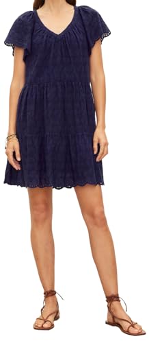 Image of Velvet Women's Wynette Embroidered Cotton Dress
