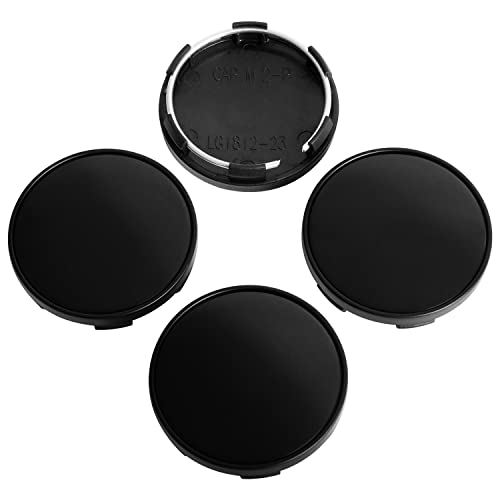 KitsPro 2.2Inch 56MM Wheel Center Caps , Pack of 4 (Matte Black, Outer 56MM , Inner 53MM)