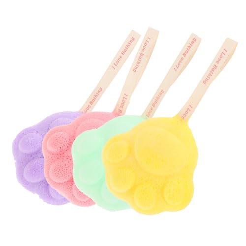 WOFASHPURET 4Pcs Face Sponges Cute Facial Scrubbers for Gentle Cleansing and Exfoliating Lightweight and Portable for Daily Use