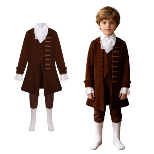 Disfraz Colonial Benjamin Franklin para Niños 7-8 Años miniatura 1