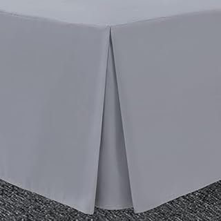 Bronwen Mathew Box Pleated Base Valance Sheet King Size Bed Valance Sheets Navy , Microfiber Soft Brushed Easy Care Non Iron (King, Navy)