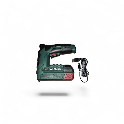 PARKSIDE PAT 4 B2 - Grapadora eléctrica, batería de iones de litio de 4 V, 1300 mAh, incluye 1000 grapas