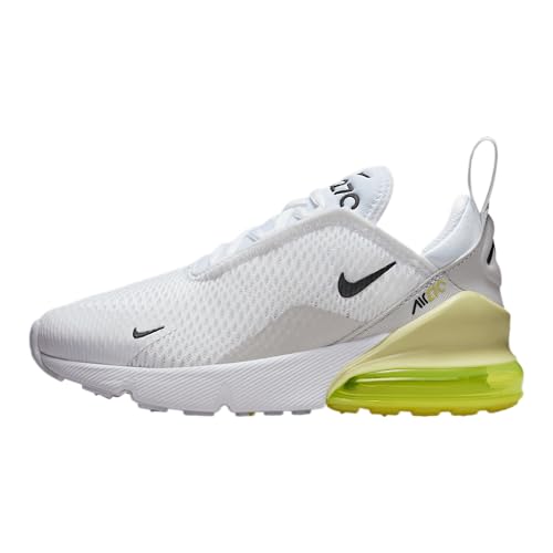 Nike Air Max 270 Little Kids' Shoes (AO2372-123, White/Limelight/Vast Grey/Anthracite)
