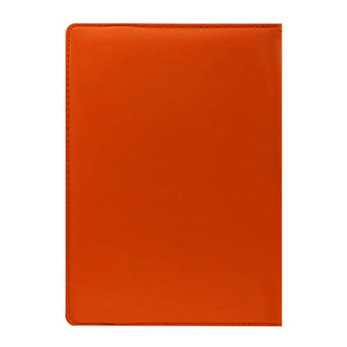 Image of Fastway Rotating Leather Flip Stand Case for DOMO Slate SL36 OS9, Orange | SC 10.1-Inch Tablet, Rotating Design