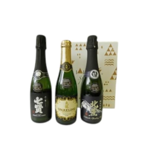 山梨の「山の酒」3酒蔵のスパークリング日本酒飲み比べセット お酒