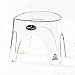 Sgabello piccolo senza schienale addensato per bagno Sgabello da bagno impermeabile antiscivolo Sgabello per cambio scarpe Sgabello per doccia in acrilico trasparente Sgabello per bambini,Chiaro,S