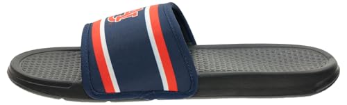 Image of FOCO NCAA Printed Team Logo and Color Stripes Comfortable Slide Sandals