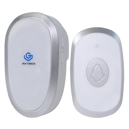 Sonnette sans fil JIGATONEDA alimentée par batterie, carillon de sonnette 38 mélodies, 110 db,...