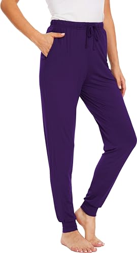 Image of GYS Women's Pajama Pants - Viscose Made from Bamboo, Joggers Pants with Pockets Comfy Lounge Sleep Pants Pj Bottoms