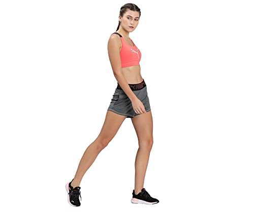 Image of PUMA Women's Polyester Bra Sports (52029924 Georgia Peach-Eggnog-Print L)