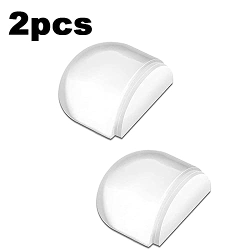 Tope de puerta para suelo autoadhesivo y transparente con protector de pared 3