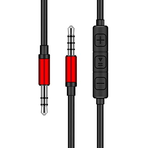 3.5mm Aux Cable,AITEE 1.25M/4.1FT Replacement Audio Cable with Microphone for Rugged Phone,Skullcandy Hesh, Hesh 2, Crusher, Grind Headphones,Car Stereo,Beats,MP3 and Apple,Android Devices