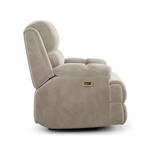 Image of Wakefit Recliner | 3 Year Warranty | Recliner Sofa 1 Seater, XpertGRID Technology, Designed for Supreme Comfort & Relaxation, Easy DIY Assembly, 145 kg Weight Capacity, Electic Virelia (Tuscan Tan)