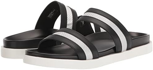 Stacy Adams Men's Metro Double Strap Slide Sandal Flat, Black/White, 10 | Image 6