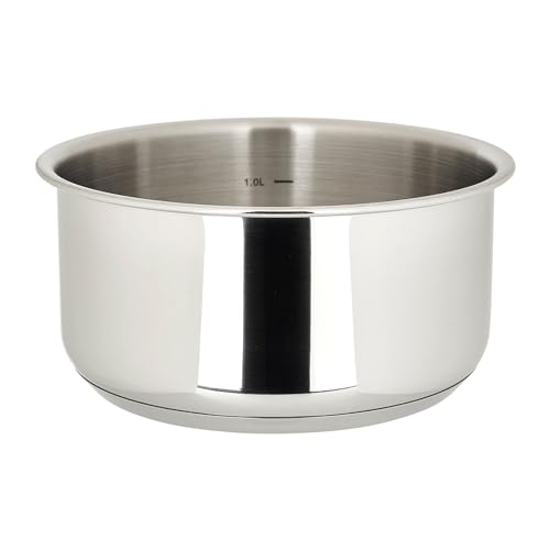 Sitram 715012 - Casseruola in acciaio inox, rimovibile, gamma SITRAMOVIBLE ARPEGE, Ø 16 cm H 8 cm, con marcatura litri, tutti i piani cottura, inclusa l'induzione, venduto senza il manico