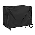 Outdoor Table Cover, Fits 40 inch Outdoor Royal Gourmet Double-Shelf Movable Dining Cart Prep Table,420D Tear-Resistant, UV Resistant, Waterproof Outdoor Dining Cart Cover, Black